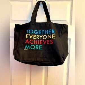 Motivational Colorful & Black Tote EUC